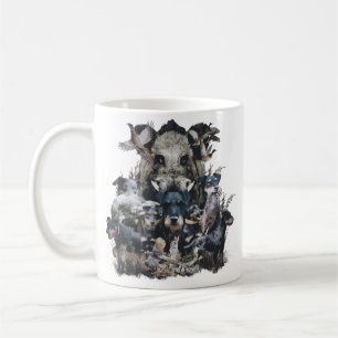 Deutscher Jagdskräcker Square Wall Clock Kaffemugg