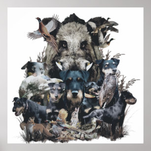 Deutscher Jagdskräcker Tapestry Kanvastryck Poster