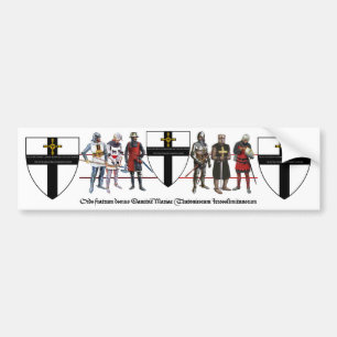 Deutscher Orden Ritter mit Wappen Bildekal
