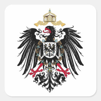 Deutscher Reichsadler Fyrkantigt Klistermärke