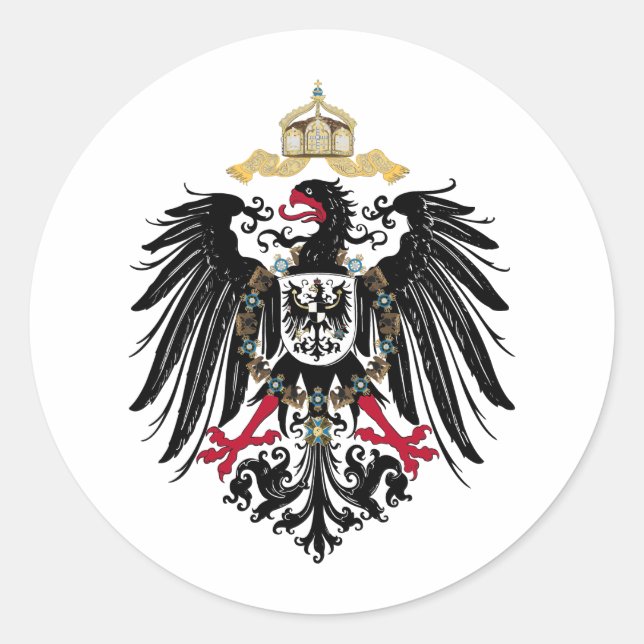 Deutscher Reichsadler Runt Klistermärke (Framsida)