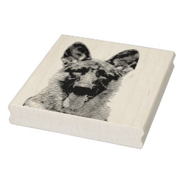 Deutscher Schäferhund Gummistempel Stämpel