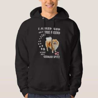 Deutscher Spitz Mamma Fluffy Hund Pappa Skriv ut u Hoodie