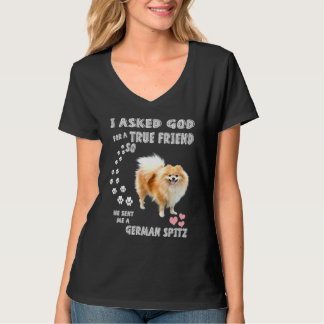 Deutscher Spitz Mamma Fluffy Hund Pappa Skriv ut u T Shirt