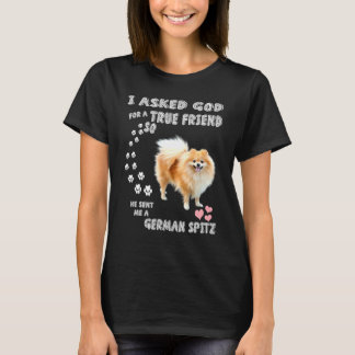 Deutscher Spitz Mamma Fluffy Hund Pappa Skriv ut u T Shirt