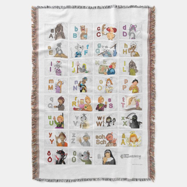 Deutsches Fingeralphabet II Filt (Framsidan Vertikal)