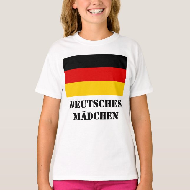DEUTSCHES MÄDCHEN T SHIRT (Framsida)