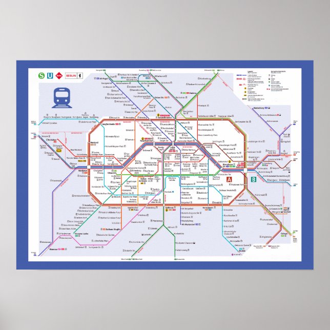 " Deutschland: 2022/heute Berlin - Liniennetz ... Poster (Framsidan)
