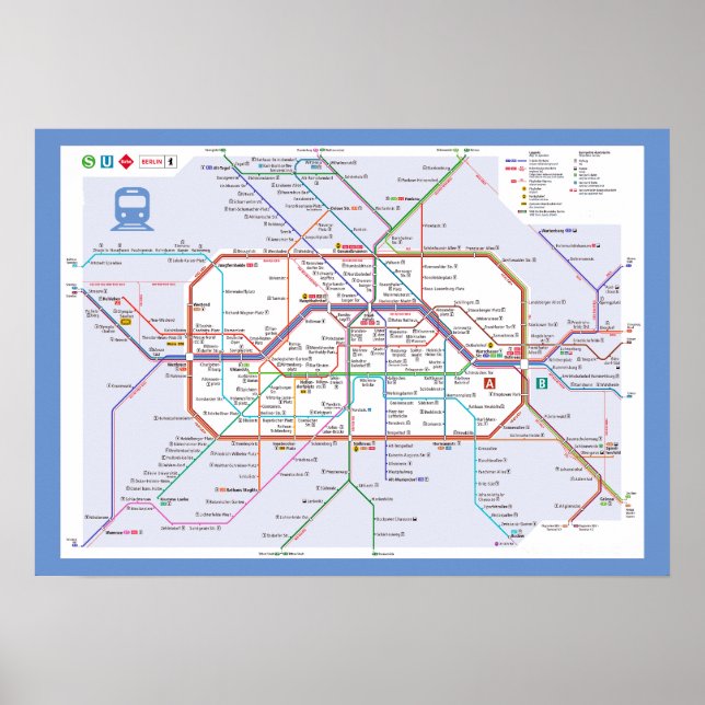 " Deutschland: 2022/heute Berlin - Liniennetz ... Poster (Framsidan)