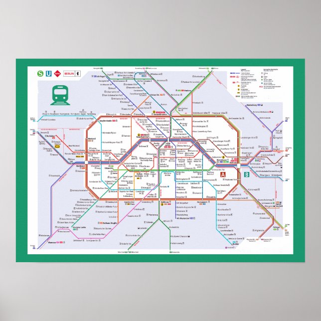 " Deutschland: 2023/heute Berlin - Liniennetz ... Poster (Framsidan)