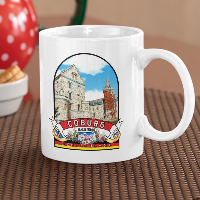 Deutschland Coburg Vintage souvenir Kaffemugg (Coburg: Geschichte und Lebensfreude im Einklang.)