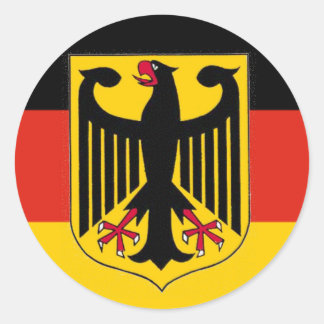 Deutschland Eagle Flagga Runt Klistermärke