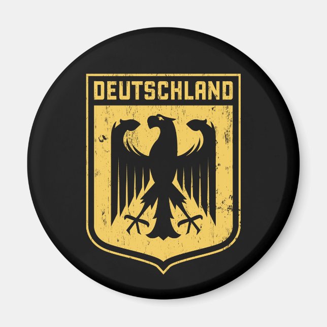 Deutschland Eagle - tyskt Jackande av Arm Magnet (Framsidan)