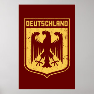Deutschland Eagle - tyskt Jackande av Arm Poster
