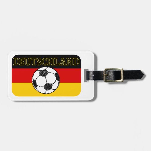 DEUTSCHLAND FLAGGA | FOTBOLL BAGAGEBRICKA (Horisontell Framsida)