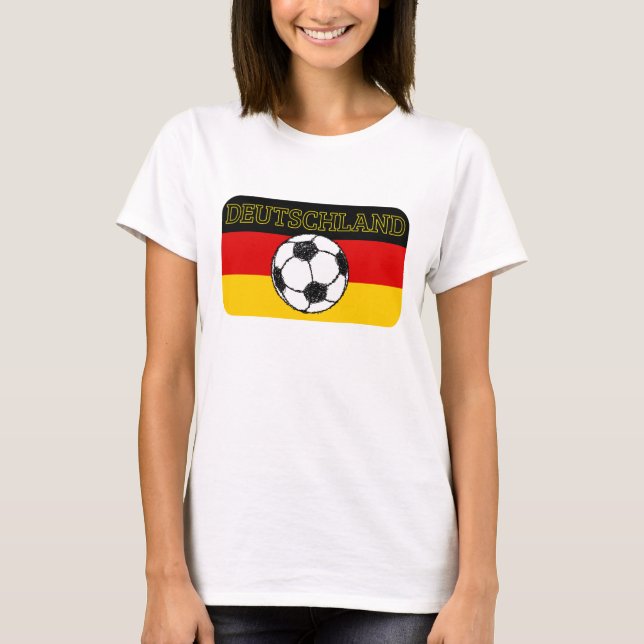 DEUTSCHLAND FLAGGA | FOTBOLL TEE (Framsida)