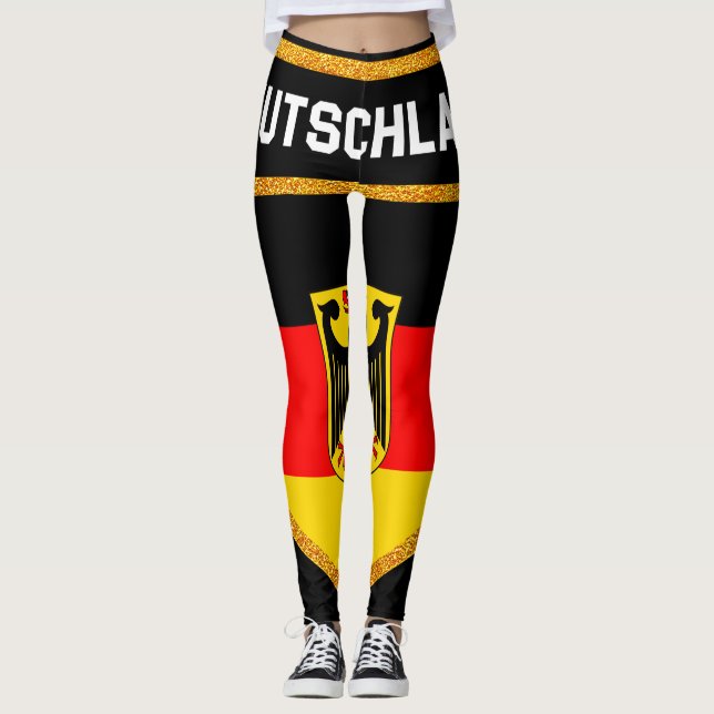 Deutschland flagga leggings (Framsida)
