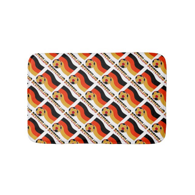 Deutschland Flagga och Ocer Ball Grått Gräns Badrumsmatta (Framsidan)