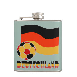 Deutschland Flagga och Ocer Ball Grått Gräns Fickplunta