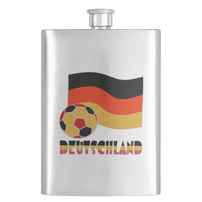 Deutschland Flagga och Ocer Ball Grått Gräns Fickplunta (Framsidan)