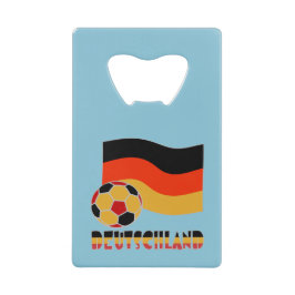Deutschland Flagga och Ocer Ball Grått Gräns Kreditkort Flasköppnare