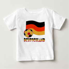 Deutschland Flagga och Ocer Ball Grått Gräns T-shirt