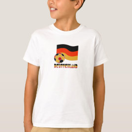 Deutschland Flagga och Ocer Ball Grått Gräns T Shirt