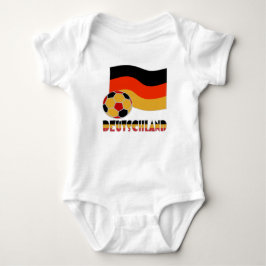 Deutschland Flagga och Ocer Ball Grått Gräns Tee Shirt