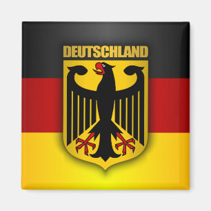 Deutschland flagga och vapensköld magnet