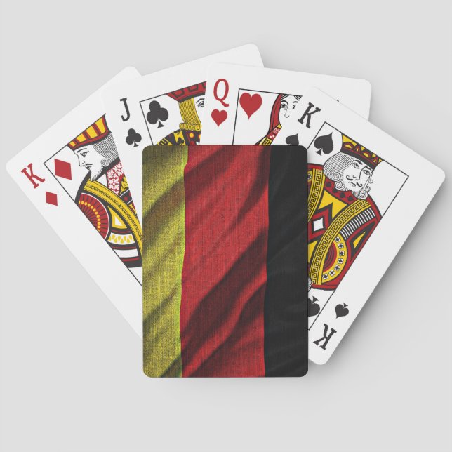 Deutschland flagga spel kort (Baksidan)