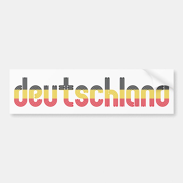 Deutschland flaggafärger! bildekal (Framsidan)