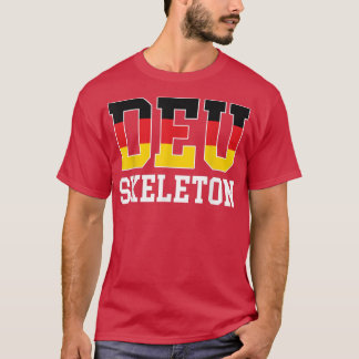 Deutschland Flagge Deutsche DEU Skeleton T Shirt