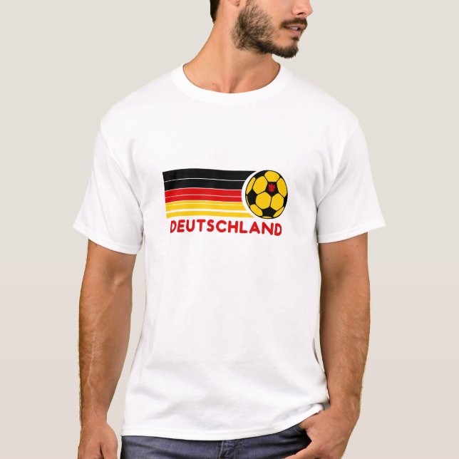 Deutschland fotbollT-tröja Tee Shirt (Framsida)