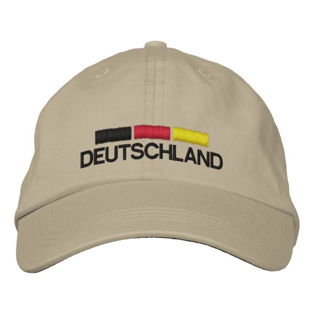 Deutschland Fussball Embroized Cap Broderad Keps (Framsida)