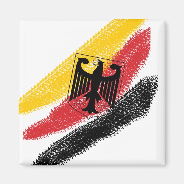 Deutschland Fussball Soccer Eagle Magnet (Framsidan)