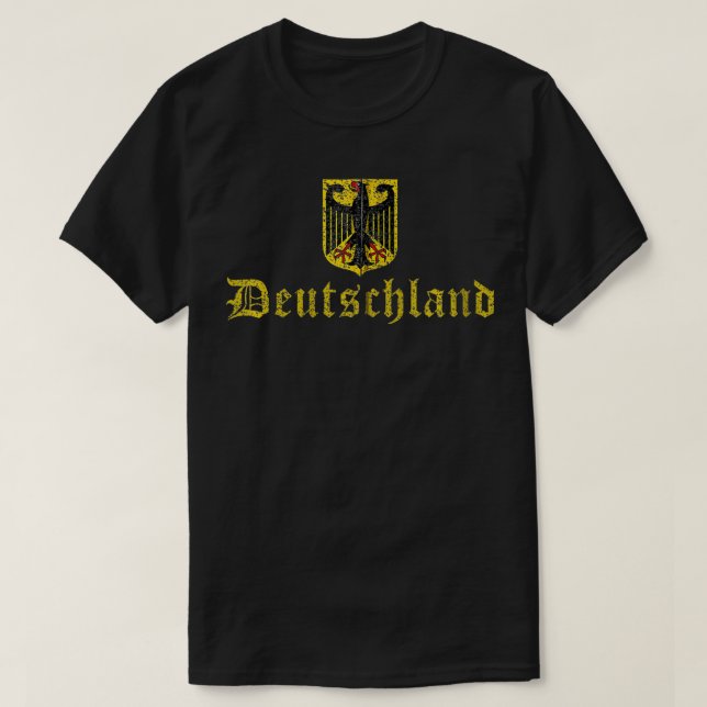Deutschland German Flag Coat of Arms Germany Men W T Shirt (Design framsida)