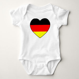 "Deutschland-Herz" Babybody Bio Fussball WM T-shirt