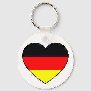 Deutschland Herz Fussball Anhänger "Tyskland" Nyckelring