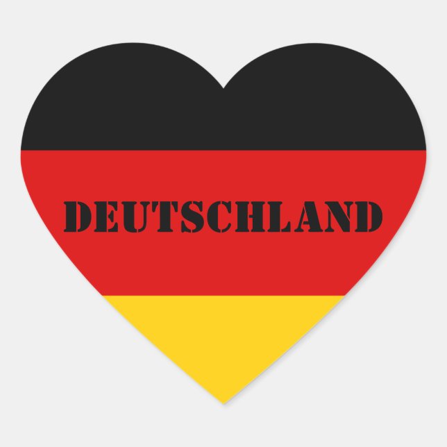 DEUTSCHLAND HJÄRTFORMAT KLISTERMÄRKE (Framsida)