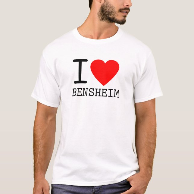 Deutschland I love Bensheim Bundesland Hessen T Shirt (Framsida)
