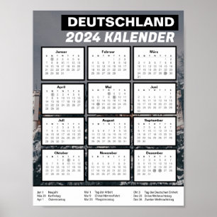 Deutschland Kalender Herunterladen 2024 Pdf German Poster