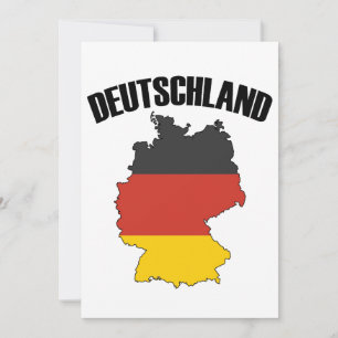 Deutschland Karta - Tyska Flagga - Tysklanda resor