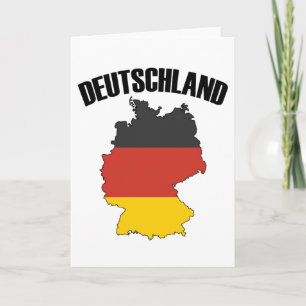 Deutschland Karta - Tyska Flagga - Tysklanda resor Kort