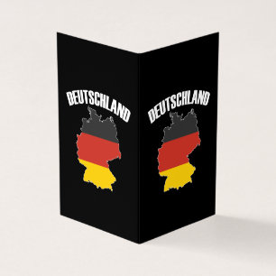 Deutschland Karta - Tyska Flagga - Tysklanda resor Kort
