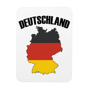 Deutschland Karta - Tyska Flagga - Tysklanda resor Magnet