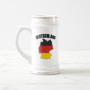 Deutschland Karta - Tyska Flagga - Tysklanda resor Sejdel