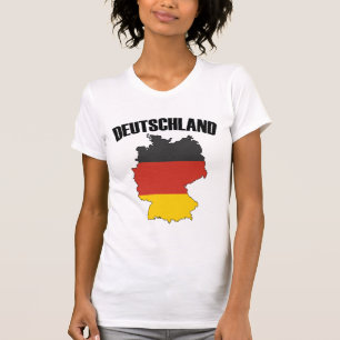 Deutschland Karta - Tyska Flagga - Tysklanda resor T Shirt