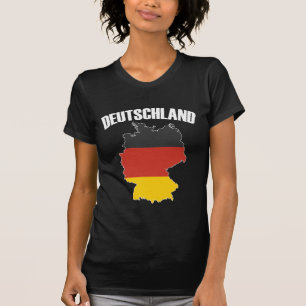 Deutschland Karta - Tyska Flagga - Tysklanda resor T Shirt