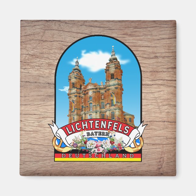 Deutschland Lichtenfels Vintage souvenir Magnet (Framsidan)
