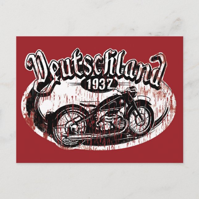 Deutschland Motowear Vykort (Framsida)